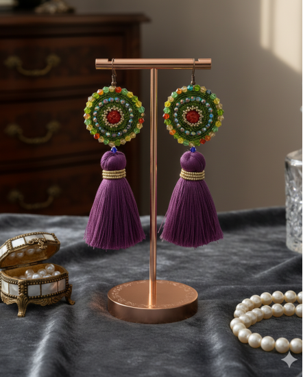 Háčkované dizajnové náušnice "Letné ovocie"